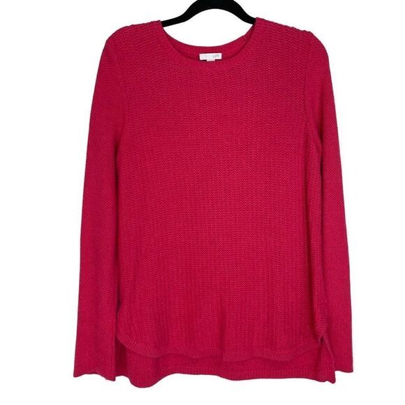 J. Jill Pink Long Sleeve Crew Neck Pullover Sweater Size S - Picture 1 of 7